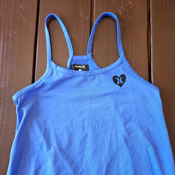 Hurley‎ Girl's Blue Ruffle Hem Tank Dress. Size M (10-12) - Picture 3 of 8